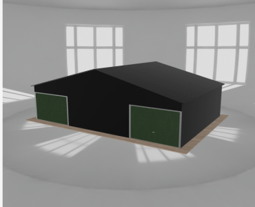 Garaż blaszany 10.5x7.5m dwustanowiskowy dwuspadowy Czarny