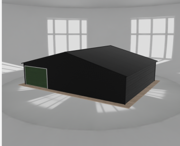 Garaż blaszany 10.5x8m jednostanowiskowy dwuspadowy Czarny
