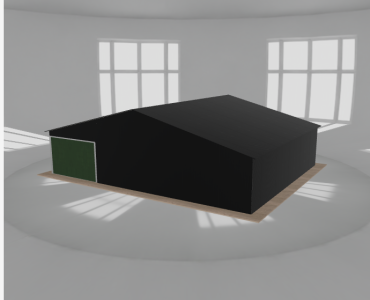 Garaż blaszany 10.5x8.5m jednostanowiskowy dwuspadowy Czarny