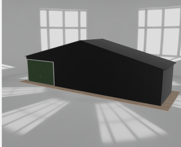 Garaż blaszany 11x3m jednostanowiskowy dwuspadowy Czarny