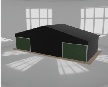Garaż blaszany 11x5m dwustanowiskowy dwuspadowy Czarny