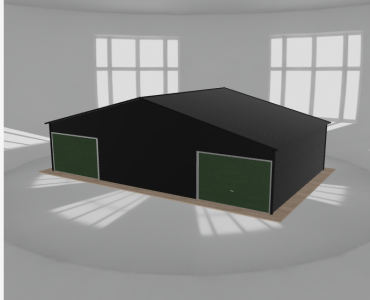 Garaż blaszany 11x7m dwustanowiskowy dwuspadowy Czarny