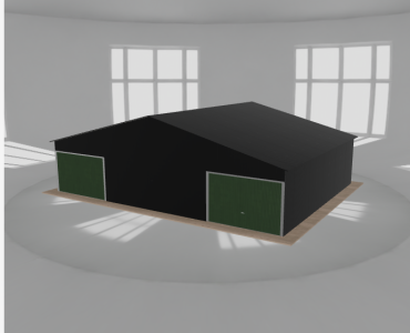 Garaż blaszany 11x8.5m dwustanowiskowy dwuspadowy Czarny