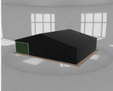 Garaż blaszany 11x9m jednostanowiskowy dwuspadowy Czarny