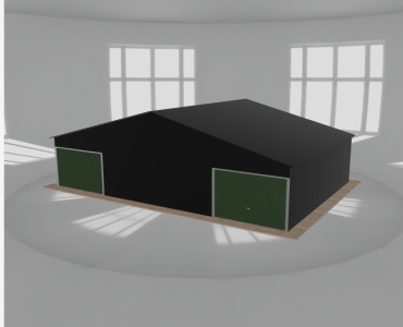 Garaż blaszany 11.5x8m dwustanowiskowy dwuspadowy Czarny