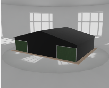 Garaż blaszany 11.5x8.5m dwustanowiskowy dwuspadowy Czarny