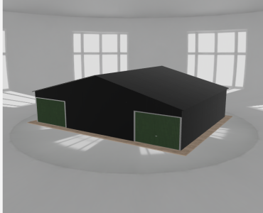 Garaż blaszany 11.5x9m dwustanowiskowy dwuspadowy Czarny