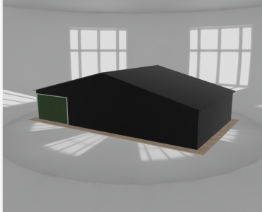 Garaż blaszany 12x7m jednostanowiskowy dwuspadowy Czarny