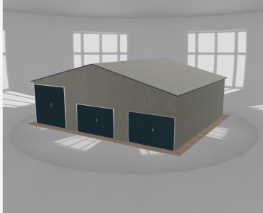 Hala blaszana 11x9.5m dwuspadowa Aluminium
