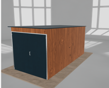 Domek narzędziowy 2x4.5m spad w tył Złoty dąb