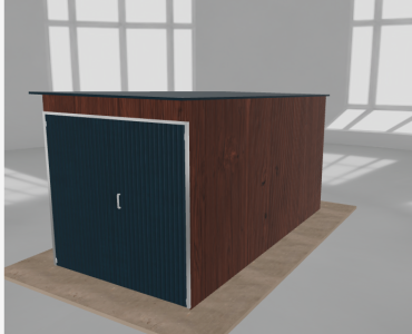 Domek narzędziowy 2x4m spad w tył Ciemny orzech