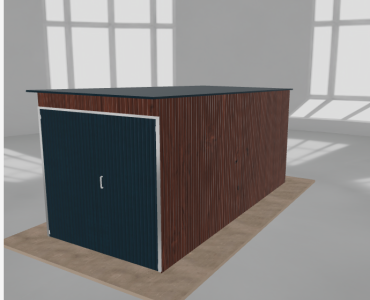 Domek narzędziowy 2x4.5m spad w tył Ciemny orzech