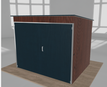Domek narzędziowy 2.5x2m spad w tył Ciemny orzech