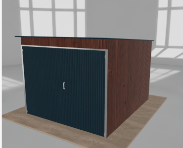 Domek narzędziowy 2.5x3m spad w tył Ciemny orzech