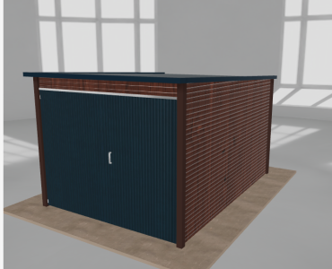 Domek narzędziowy 2.5x3.5m spad w tył Ciemny orzech