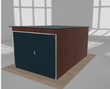 Domek narzędziowy 2.5x4m spad w tył Ciemny orzech