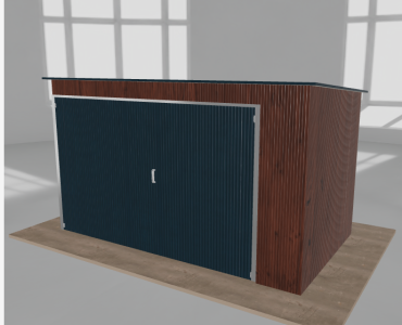 Domek narzędziowy 3.5x2m spad w tył Ciemny orzech