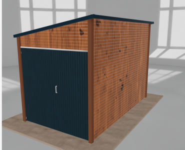 Domek narzędziowy 2x3.5m spad w lewo Złoty dąb
