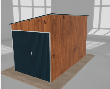 Domek narzędziowy 2x4m spad w lewo Złoty dąb