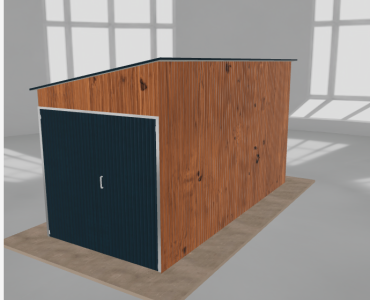 Domek narzędziowy 2x4.5m spad w lewo Złoty dąb