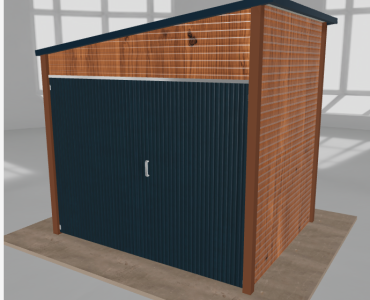 Domek narzędziowy 2.5x2m spad w lewo Złoty dąb