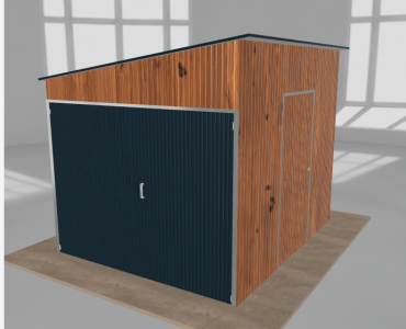 Domek narzędziowy 2.5x3m spad w lewo Złoty dąb