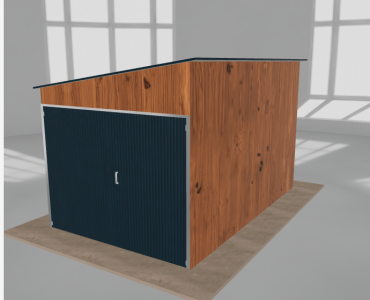 Domek narzędziowy 2.5x4m spad w lewo Złoty dąb