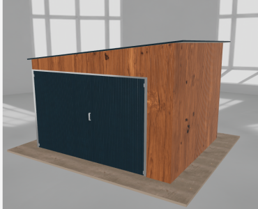 Domek narzędziowy 3.5x3m spad w lewo Złoty dąb