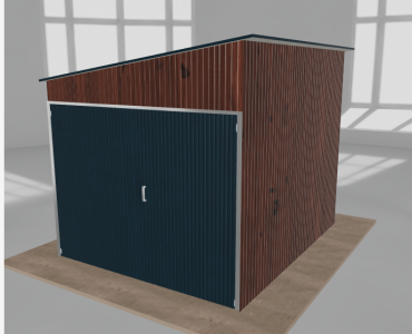 Domek narzędziowy 2.5x3m spad w lewo Ciemny orzech