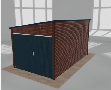 Domek narzędziowy 2.5x4.5m spad w lewo Ciemny orzech