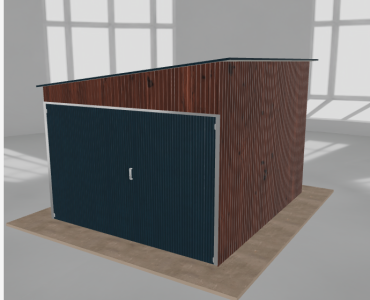 Domek narzędziowy 3x3.5m spad w lewo Ciemny orzech