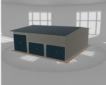 Hala stalowa 9.5x10m dwuspadowa Aluminium