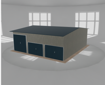 Hala stalowa 9.5x10.5m dwuspadowa Aluminium