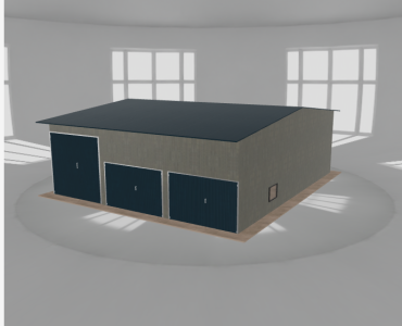 Hala stalowa 9.5x11m dwuspadowa Aluminium