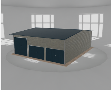 Hala stalowa 9.5x11.5m dwuspadowa Aluminium