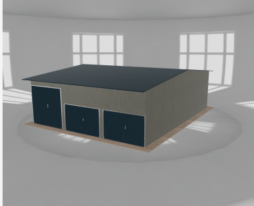 Hala stalowa 9.5x12m dwuspadowa Aluminium
