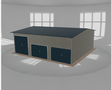 Hala stalowa 10x9.5m dwuspadowa Aluminium