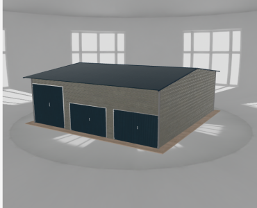 Hala stalowa 10x10.5m dwuspadowa Aluminium