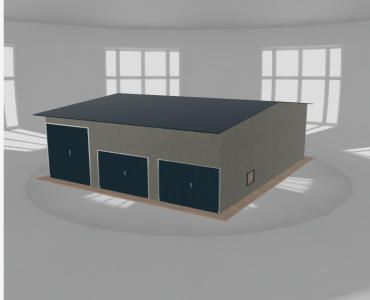 Hala stalowa 10x11.5m dwuspadowa Aluminium
