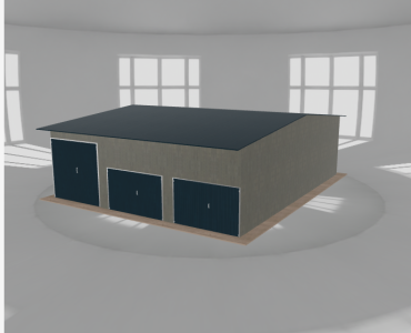 Hala stalowa 10x12m dwuspadowa Aluminium