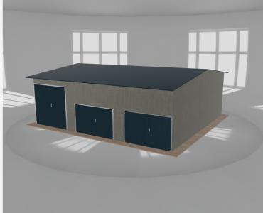 Hala stalowa 10.5x9.5m dwuspadowa Aluminium