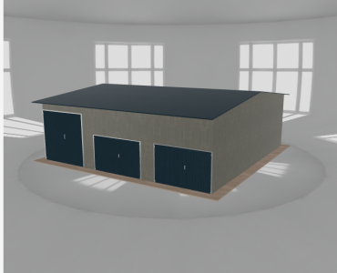 Hala stalowa 10.5x10.5m dwuspadowa Aluminium