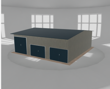 Hala stalowa 10.5x11m dwuspadowa Aluminium