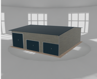 Hala stalowa 10.5x11.5m dwuspadowa Aluminium