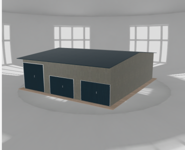 Hala stalowa 10.5x12m dwuspadowa Aluminium
