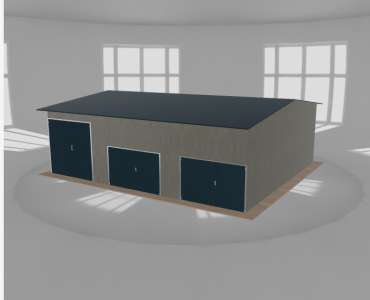 Hala stalowa 11x9.5m dwuspadowa Aluminium
