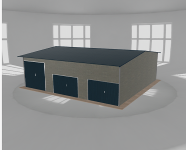 Hala stalowa 11x10.5m dwuspadowa Aluminium