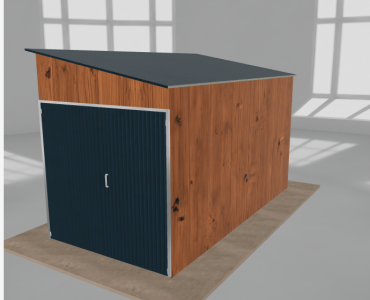 Domek narzędziowy 2x4m spad w prawo Złoty dąb