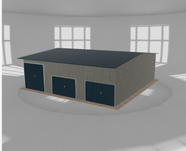 Hala stalowa 11x11.5m dwuspadowa Aluminium