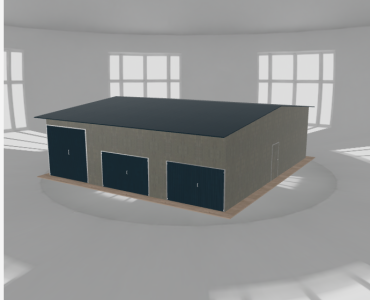 Hala stalowa 11x12m dwuspadowa Aluminium